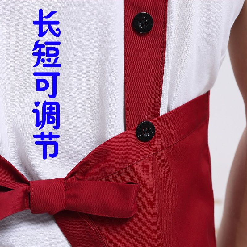 广告围裙定制logo韩版涤棉围裙咖啡奶茶美甲超市男女服务员工作服