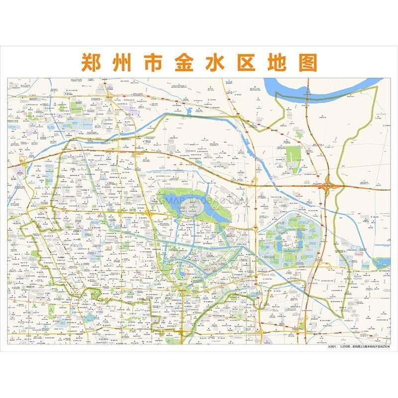 郑州市金水区地图高清定制2021城市街道交通卫星办公会议室挂图