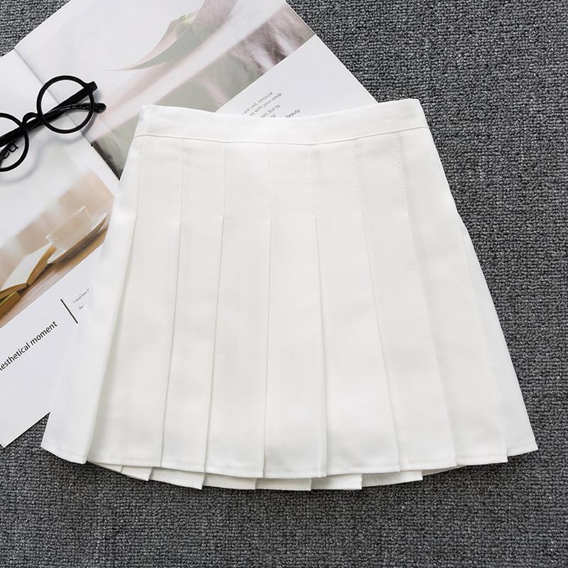 Girls pleated skirt white skirt elementary school students spring and autumn all-match school uniform skirt Korean version black skirt children's skirt