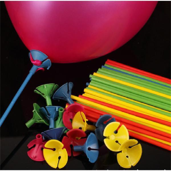 气球配件气球彩带绳子大号梅花夹双层气球杆子无痕胶点气球充气筒