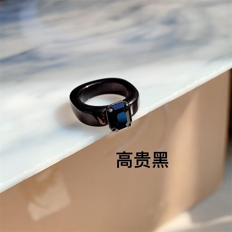 Size Resin Ring Korea Fashion Design Color Gem Diamond Resin Index Finger Ring Cute Hyuna Ring