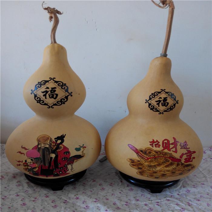 天然葫芦大葫芦雕刻寿星摆件工艺品图案齐全