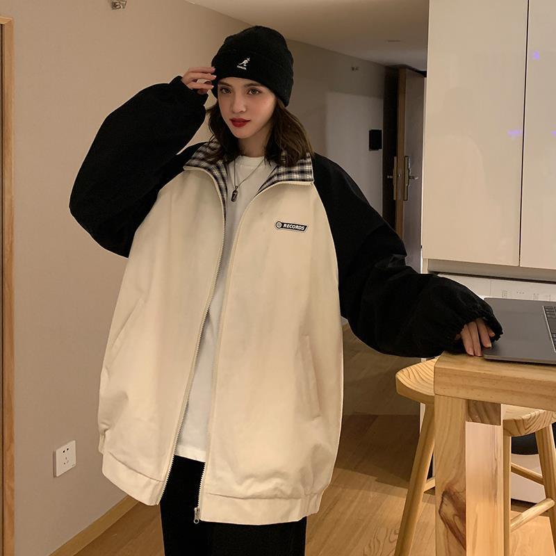 Baseball jacket female trendy ins spring and autumn student casual jacket  new Korean version loose bf wind top