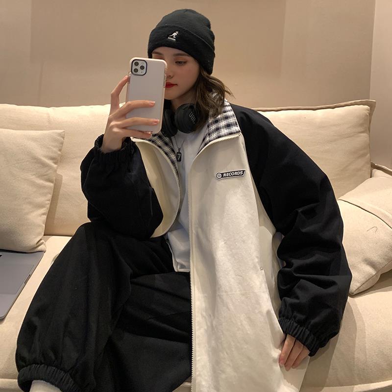 Baseball jacket female trendy ins spring and autumn student casual jacket  new Korean version loose bf wind top