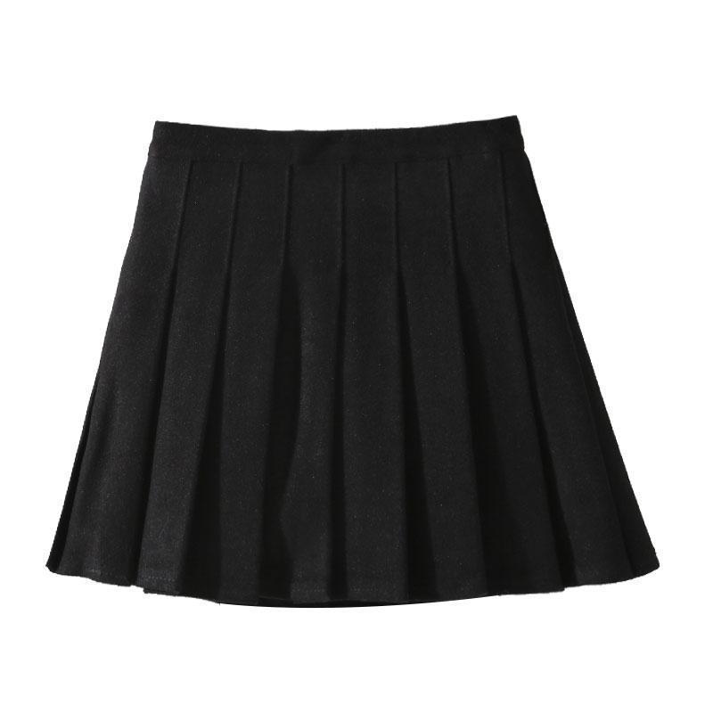 Girls' autumn and winter woolen plaid skirt CUHK children's college style skirt girl student pleated skirt