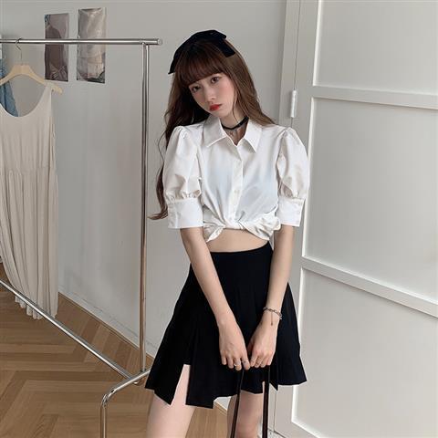 Fashion suit women's western style plaid suspenders white shirt design niche short skirt pants three-piece suit trendy/single piece