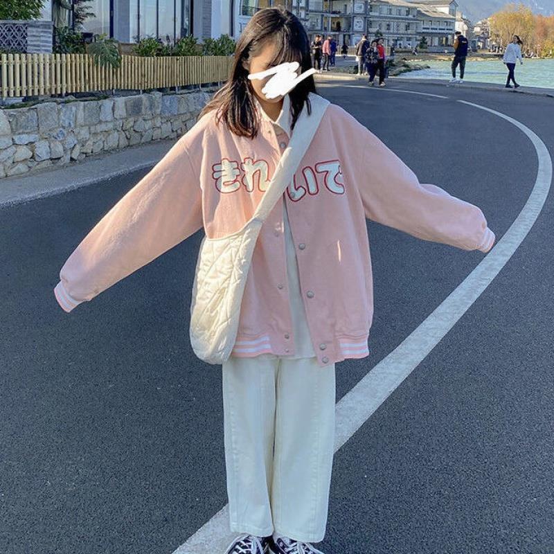 College style baseball uniform female 2023 spring and autumn new Korean style student loose jacket small thin jacket female