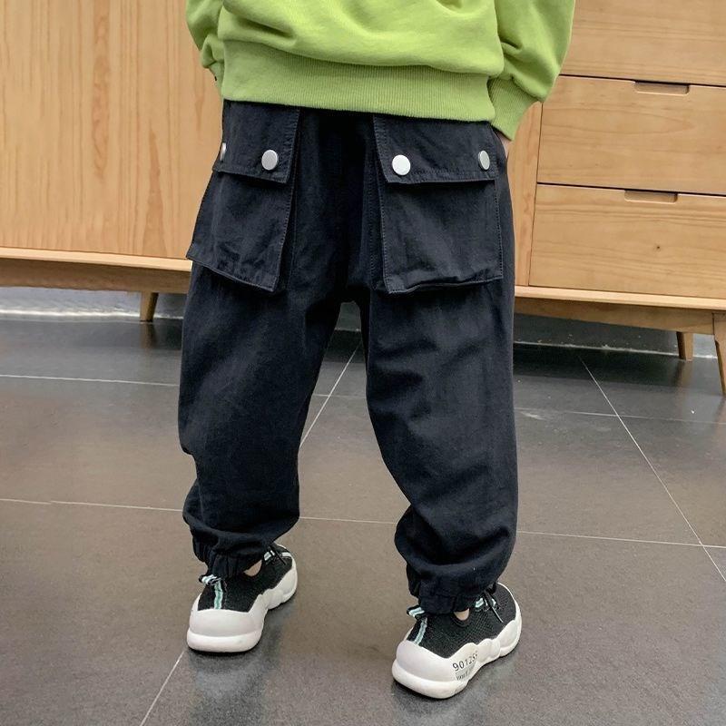 Children's wear boys' pants spring and autumn wear  new children's fashion casual overalls trendy Korean version of middle and large children's pants