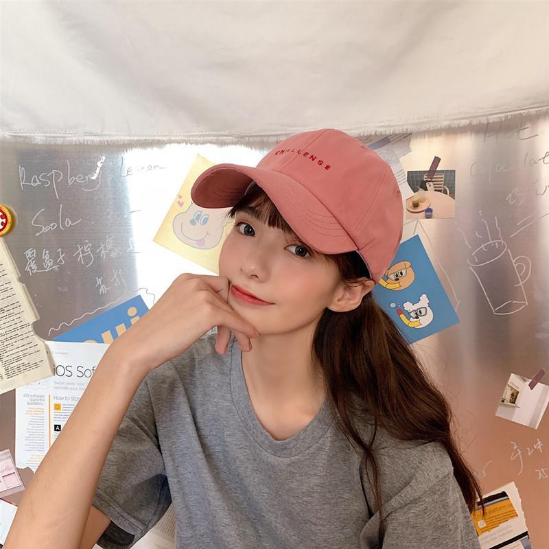 Korean version of the hat female student spring and summer all-match simple ins peaked cap couple shopping sunshade baseball cap tide