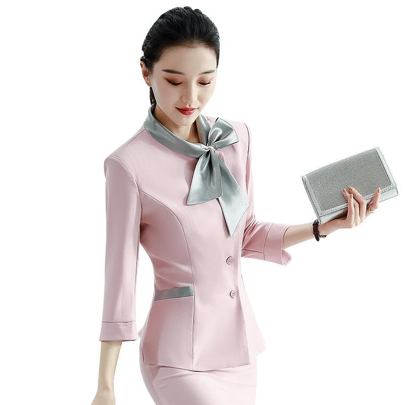 Beauty salon workwear professional suit for women new spring and autumn fashion beautician formal salesperson front desk work clothes
