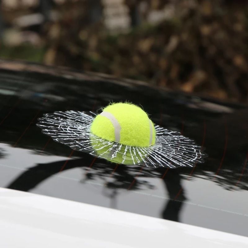 3D立体小精灵球车贴汽车装饰贴纸创意个性搞笑网球贴砸玻璃窗改装