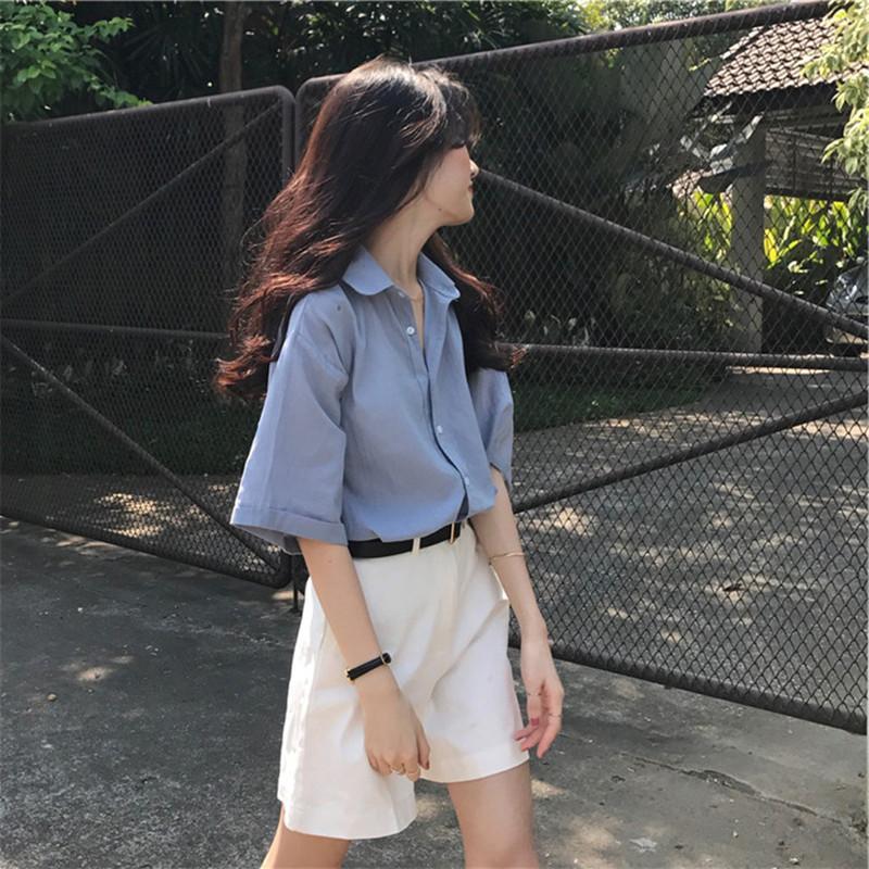 2021年夏季新款女小个子穿搭显高炸街套装网红可盐可甜减龄两件套【2