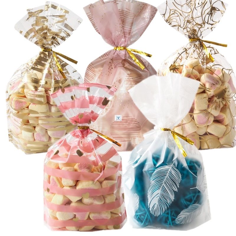 50pcs plume plastic bag easter birthday party candy and swee
