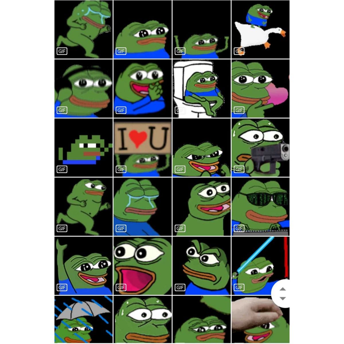 绿皮大眼青蛙 悲伤蛙动态表情30枚