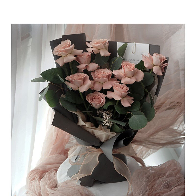 鲜花 同城配送卡布奇诺玫瑰花束生日告白礼物送女友闺蜜上海