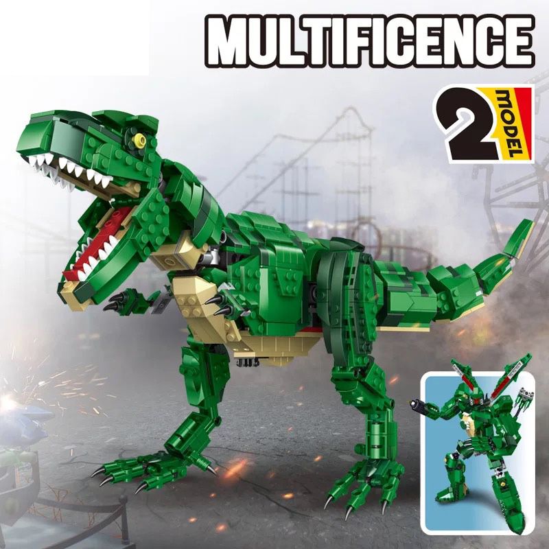 兼容乐高积木恐龙霸王暴龙侏罗纪公园儿童男孩拼装高难度乐高玩具