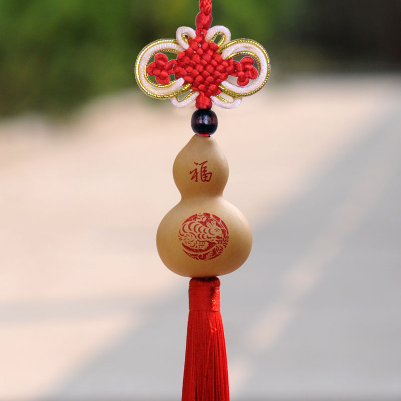 天然葫芦挂件剪纸12生肖雕刻烙画风水工艺品汽车挂饰小葫芦包邮