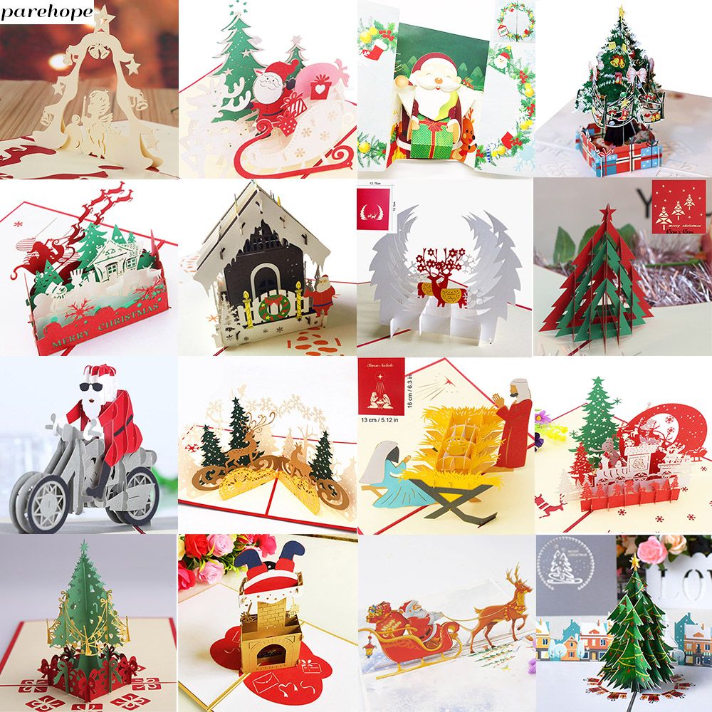 3d pop up santa cards marry christmas greeting cards party i
