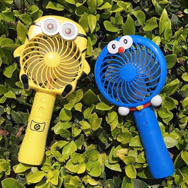电风扇小黄人电风扇卡通学生宿舍迷你usb可充电卡通可折叠静音