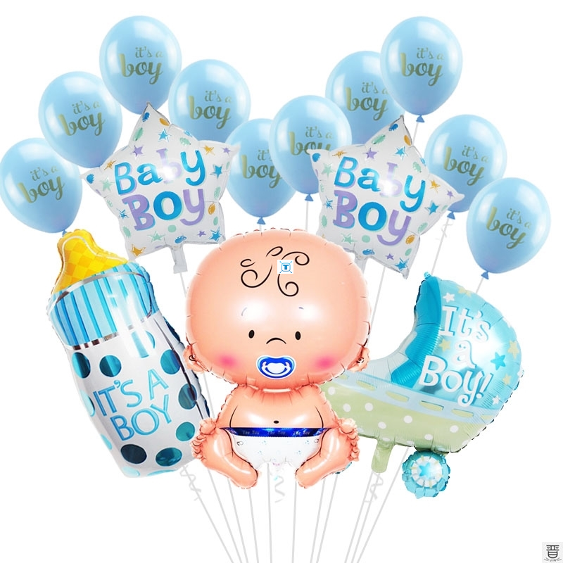 1 set baby shower baby boy girl foil balloon its a boy girl