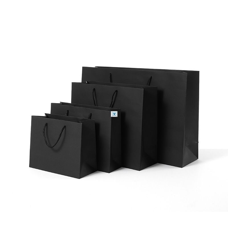 new black kraft paper bag with handles wedding decoration