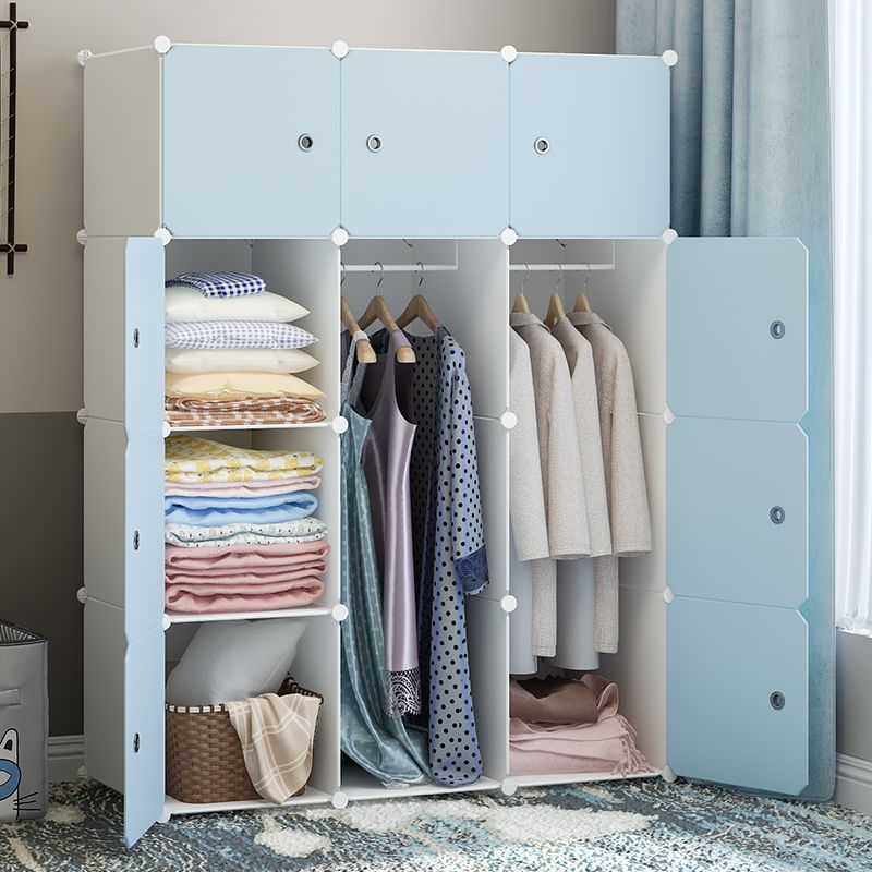 简易衣柜家用卧室简约现代小户型布衣柜出租房用成人储物柜衣橱