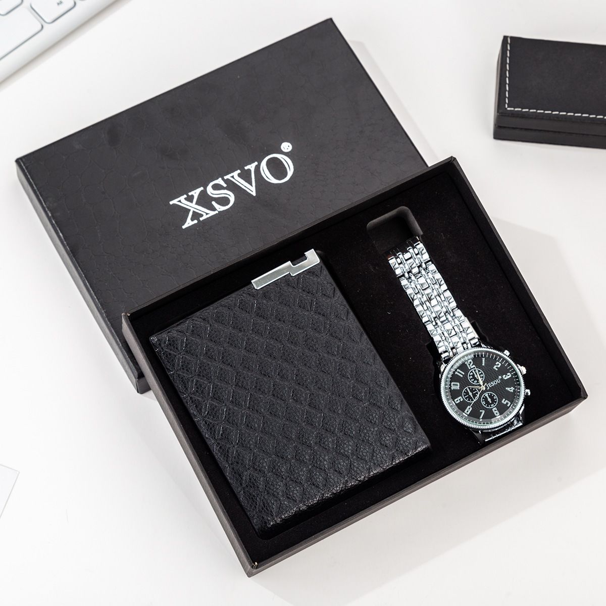 business watch leather wallet gift set for boyfriend men dad