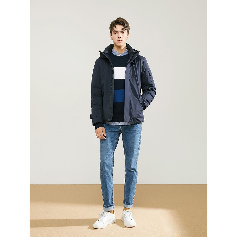 运动新品beanpole男士防水秋季羽绒服立领