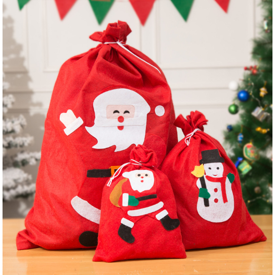 christmas gift bag xmas ornaments santa backpack candy apple