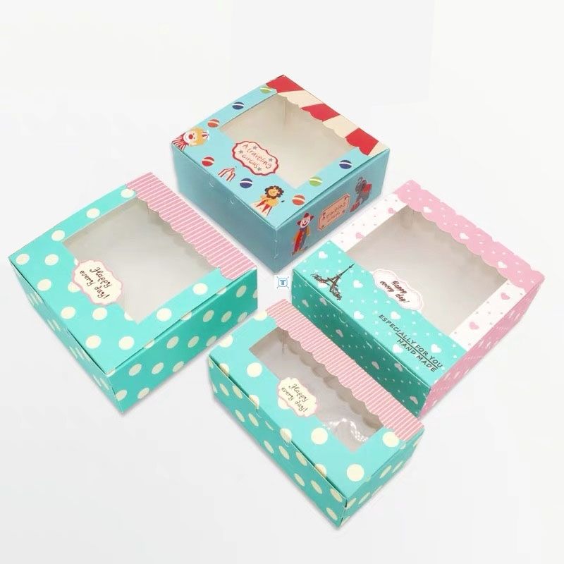 new arrival craft paper cake box packaging 2/4/6 cupcakes