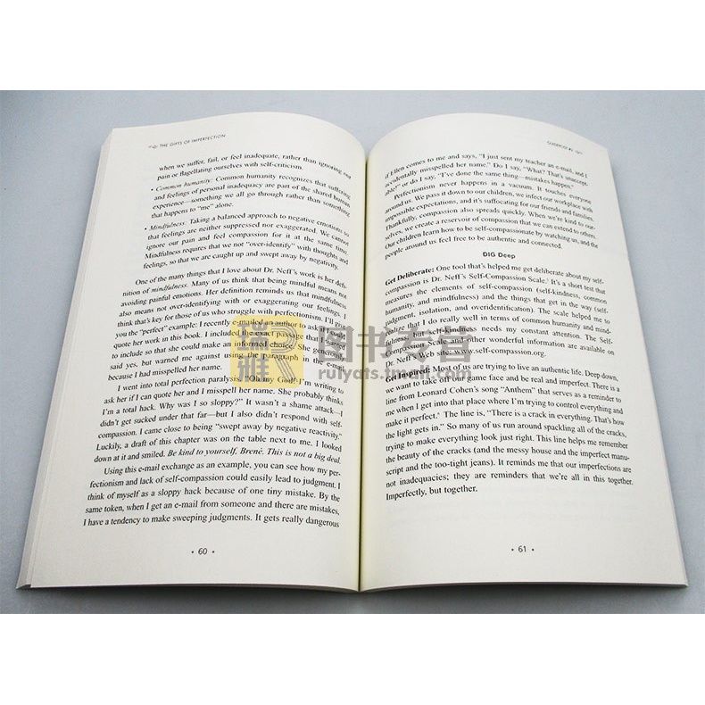 不的礼物 英文原版 the gifts of imperfection 脆弱的力量