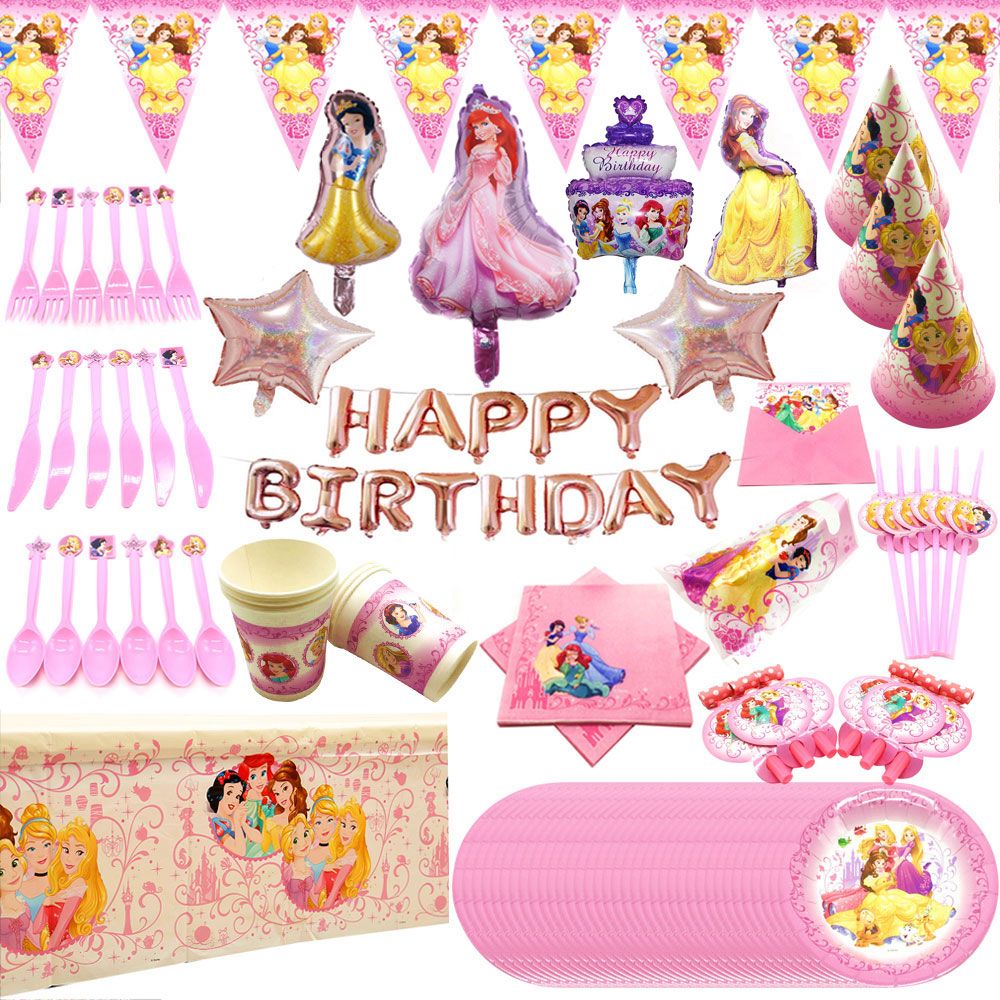 princess birthday party decorations supplies kids disposabl