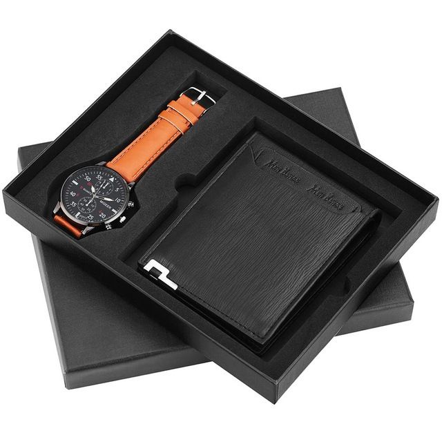 business watch leather wallet gift set for boyfriend men dad