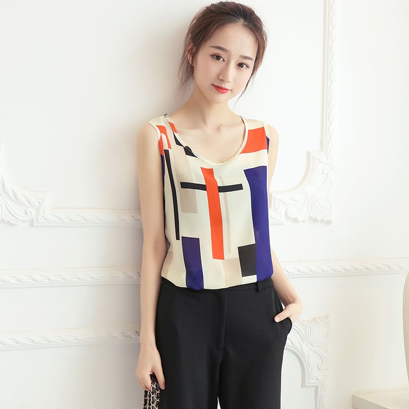 Korean version of large size all-match short camisole women's inner and outer wear bottoming shirt sleeveless loose top summer