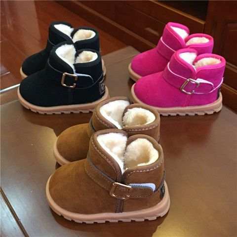 Baby snow boots waterproof baby shoes walking shoes soft soled girl's cotton shoes short boots boys' shoes Martin boots warm