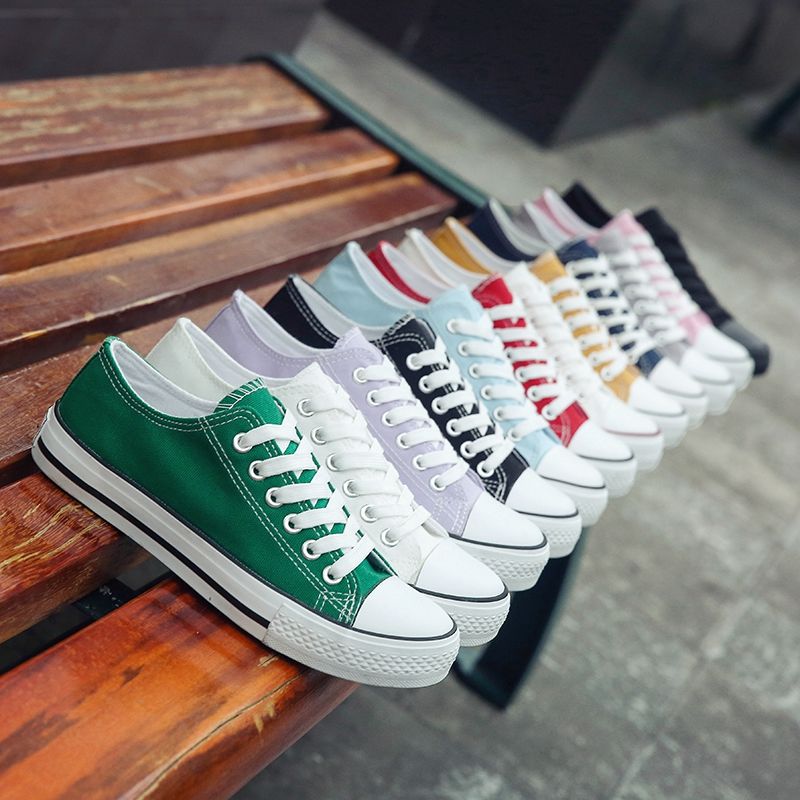 2023 Spring and Autumn New Style Student Canvas Shoes Women's Casual Couple Men's and Women's Shoes Korean Shoes Versatile Breathable White Shoes