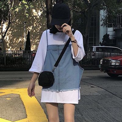 º«°æÊ±ÉÐÌ××°´ºÏļ¾Å®Ñ§Éú¿íËÉÖг¤¿îTÐôÉÏÒÂ+Å£×Ðë±ßµõ´øÁ½¼þÌ×