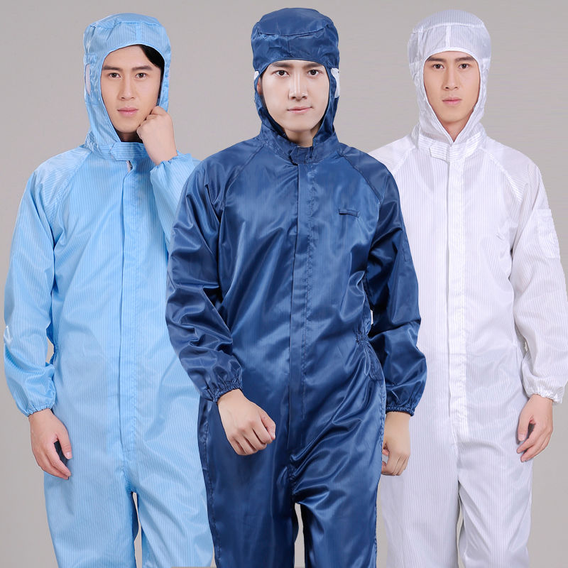 Anti static dust-free work clothes men's long sleeve one-piece dust-proof clothing summer spray paint workshop protective clothing food factory uniform