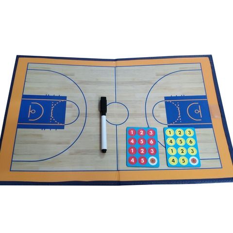 篮球战术板 教练演款板比赛训练装备 磁性可擦写折叠式