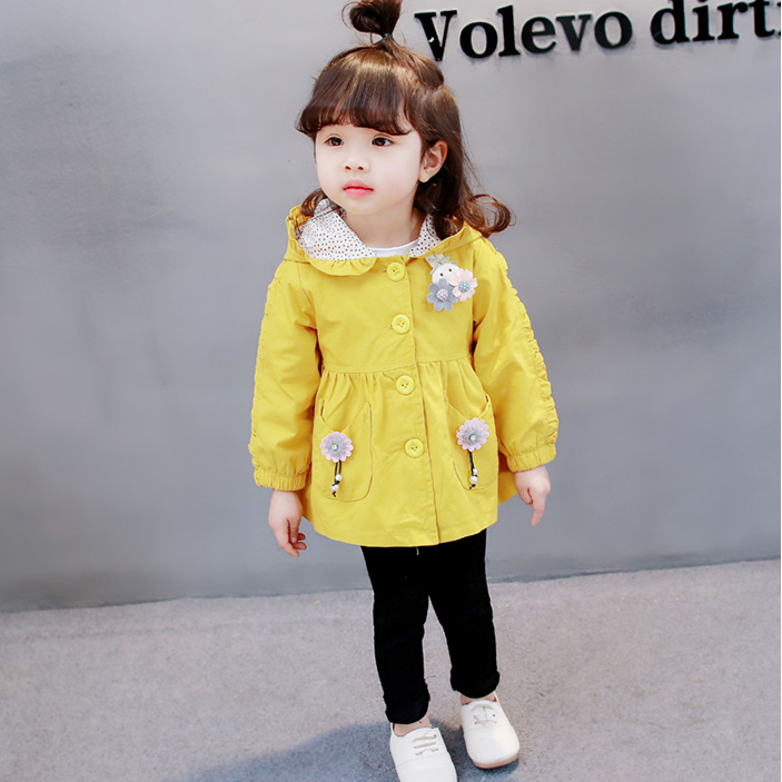 Girls' Autumn wear 2019 new coat children's Korean fashion foreign style windbreaker girl's autumn top Princess fashion
