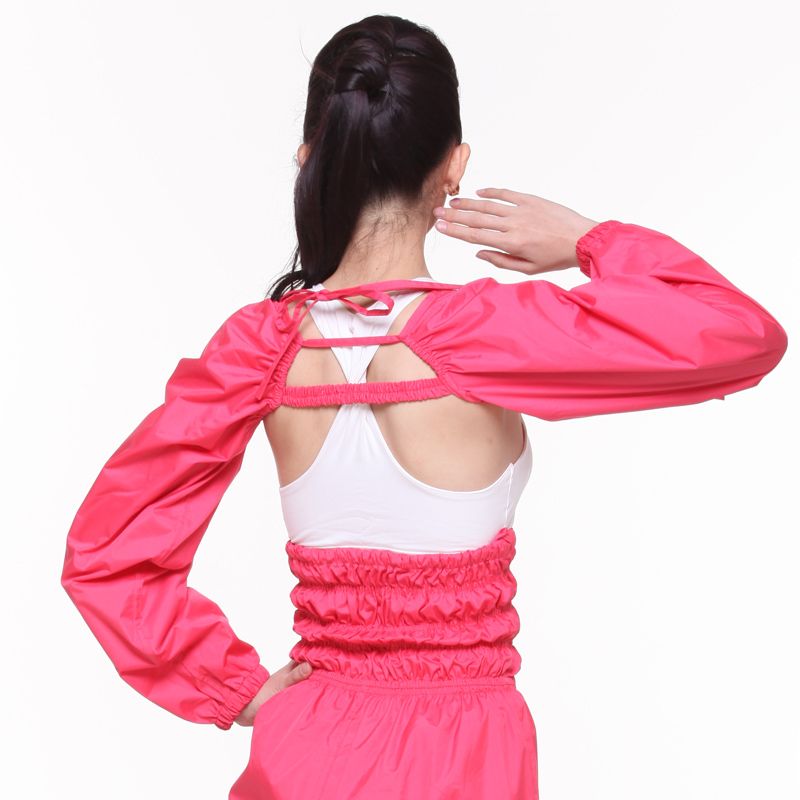 Yigengmei sauna weight loss sleeves women's body sculpting aerobics fitness clothes dance practice clothes sweating fat loss fitness thickening