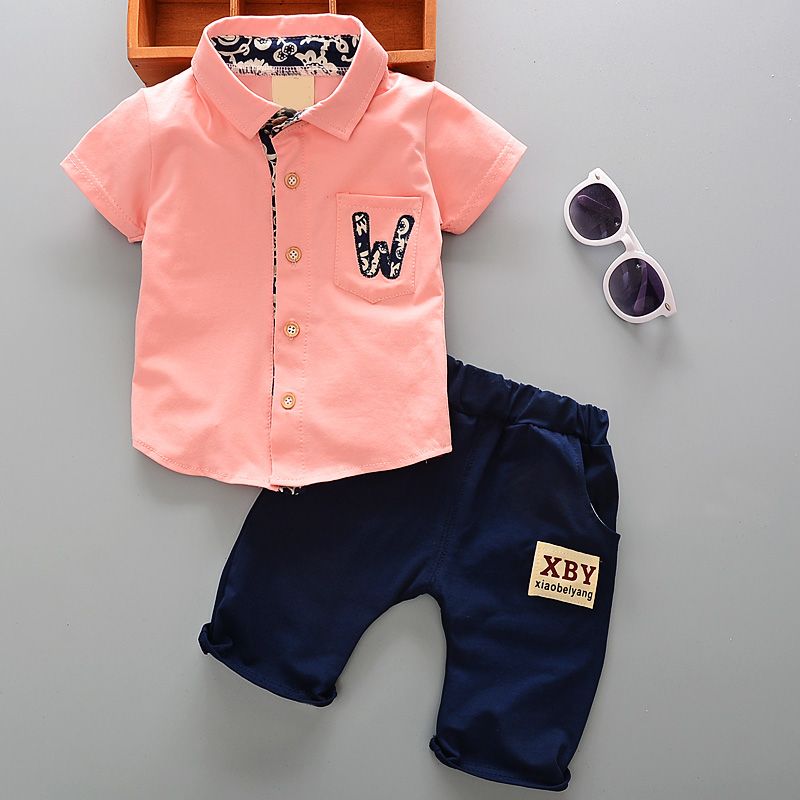 兒童短袖套裝男童夏裝女寶寶1-2-3-4-5歲夏季衣服2018新款童裝潮