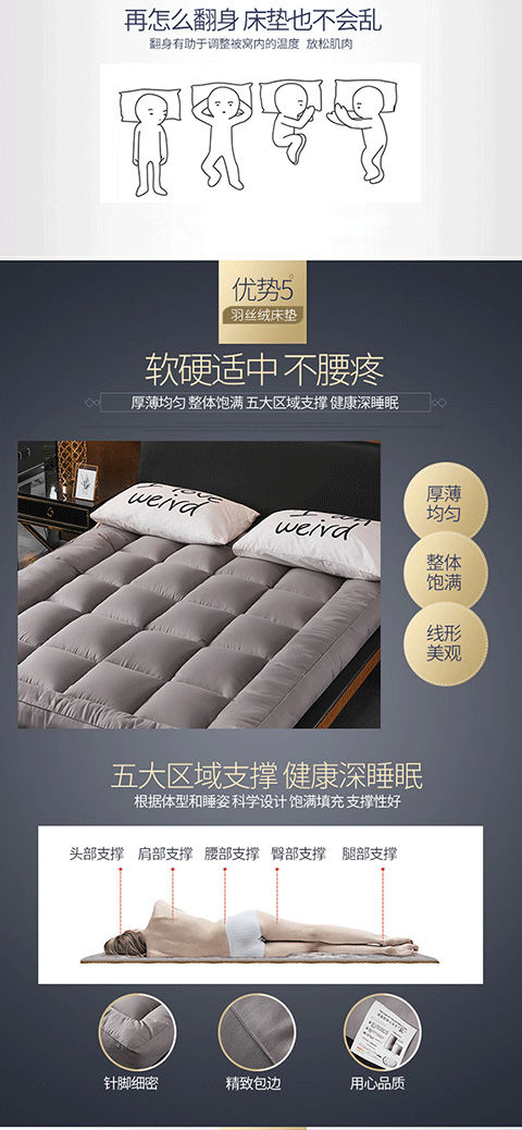 加厚10cm床垫可折叠1.5m双人1.8米榻榻米0.9米单人学生宿舍床褥子