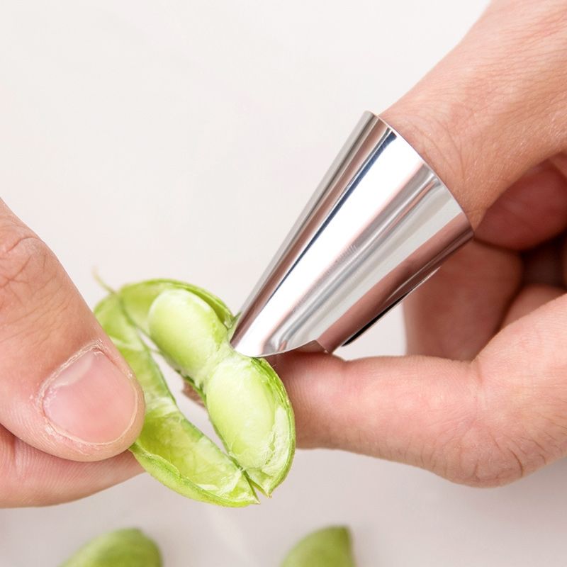 剥毛豆神器 铁指甲套拨鸡头米指套菱角坚果剥壳工具防切手护指器