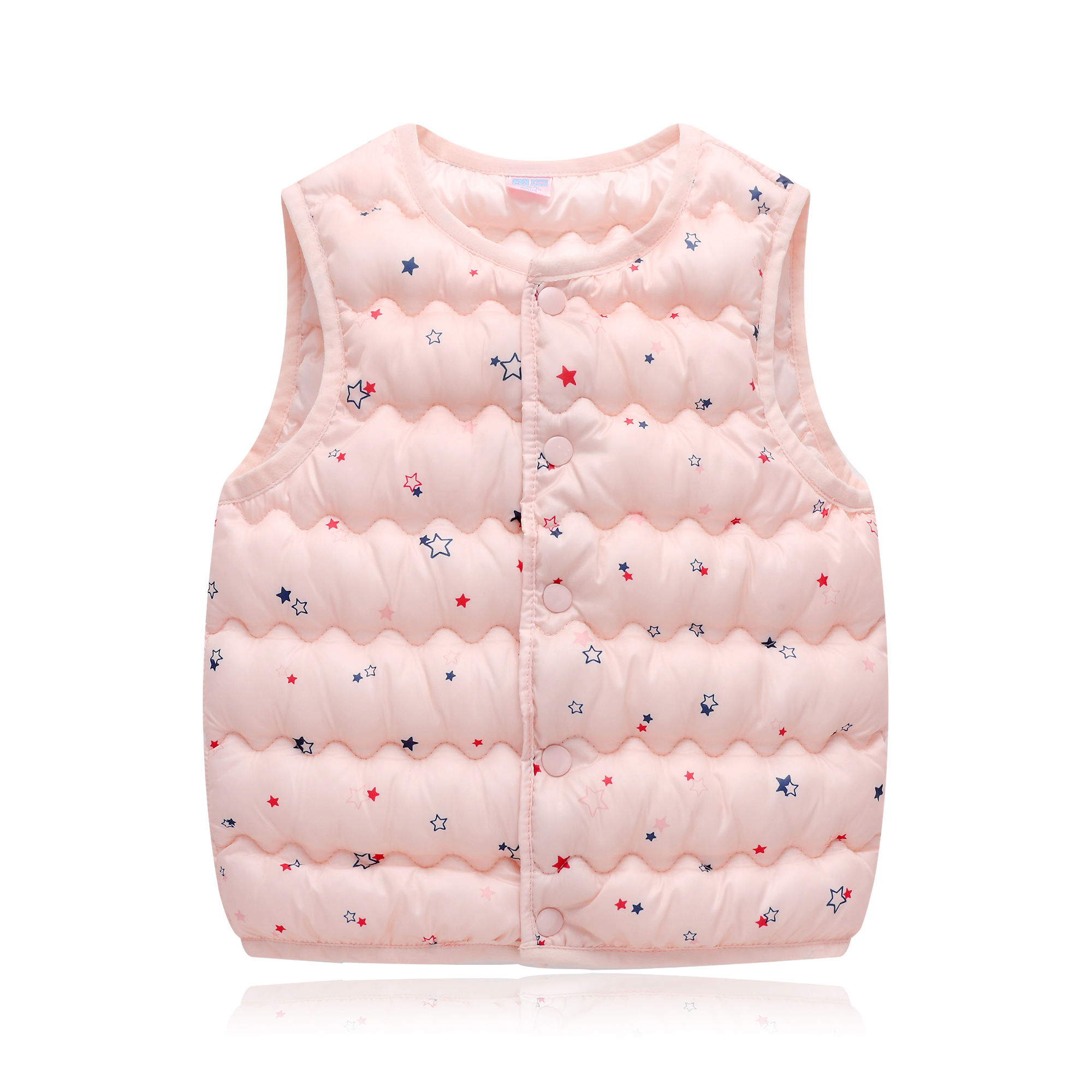 New style of children's down cotton vest on both sides for boys and girls with thickened warm vest for children