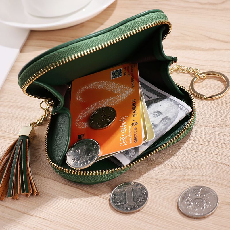 新款可爱钥匙包女迷你爱心零钱包多功能小巧个性硬币包