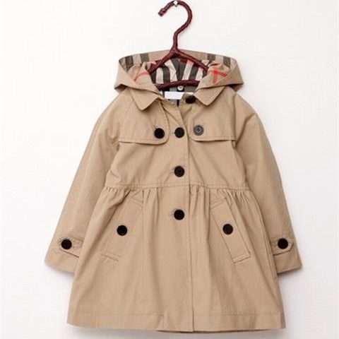 Children's 2022 girls' new spring and autumn coat Korean British trench coat children's trench coat girls' top