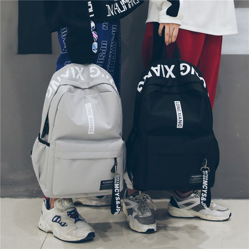 Fashion trend backpack backpack schoolbag for junior high school boys schoolbag for senior high school girls canvas schoolbag for Korean Students