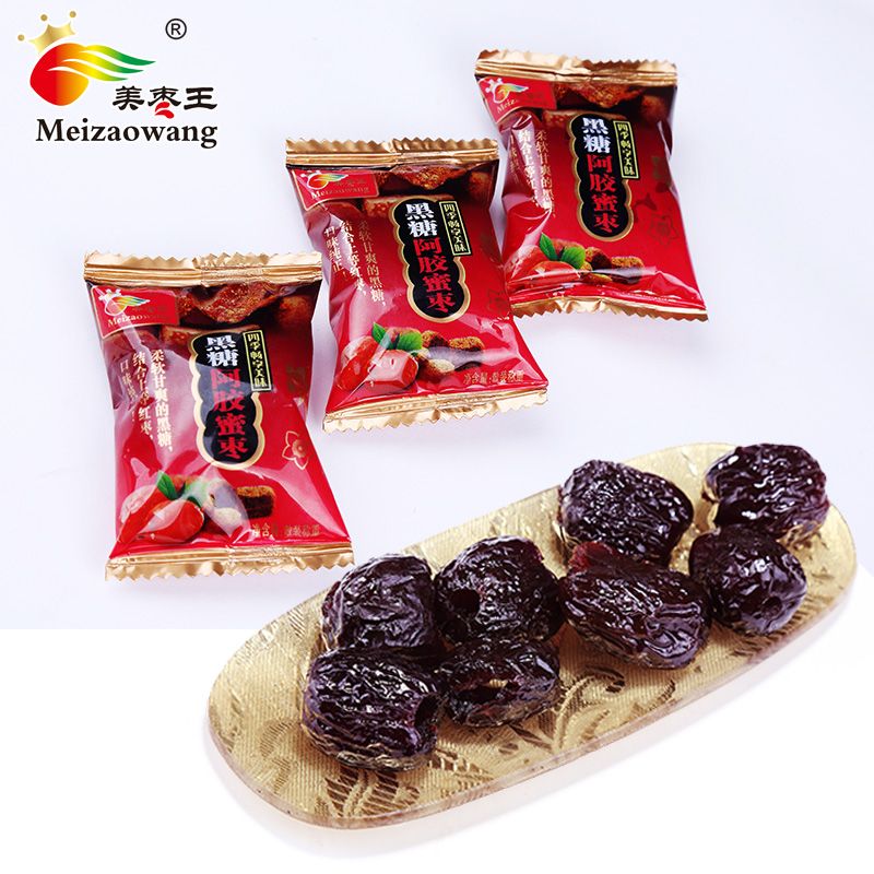 美枣王黑糖阿胶枣 无核蜜枣500g枣子 独立小包装蜜饯红枣可包粽子