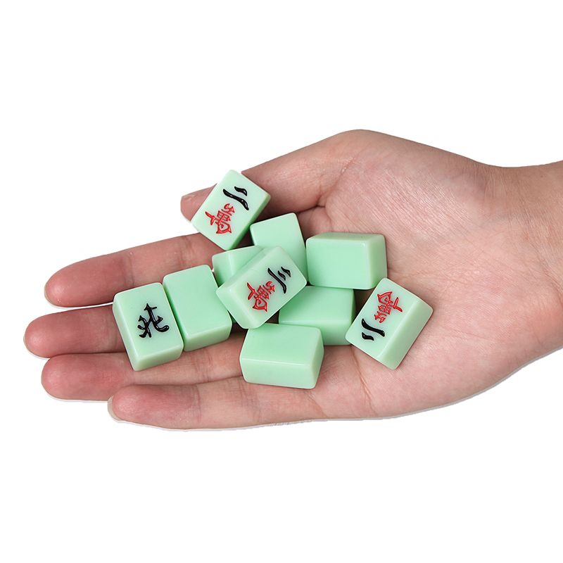 23mm迷你旅行便携式小麻将翡翠玉小号麻将牌可爱宿舍mini袖珍雀牌